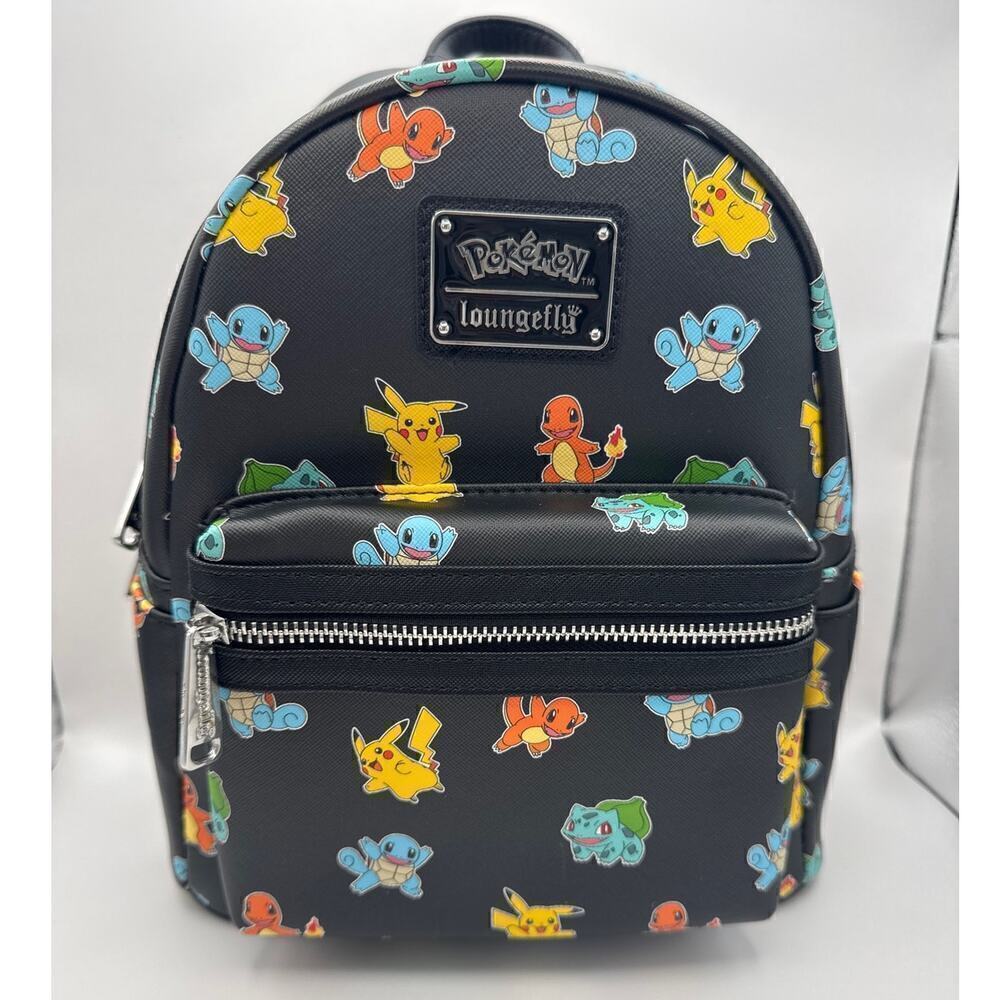 Loungefly‎ Pokemon Starters Mini Backpack Unisex Charmander Pikachu Squirtel NWT